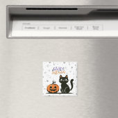 Gelukkig Halloween kat & pompoen Magneet (Insitu (Vaatwasser))