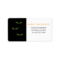 Gelukkig Halloween Kattenogen Retouradreslabels 3