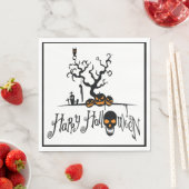 Gelukkig Halloween Kerkhof Servet (Insitu)