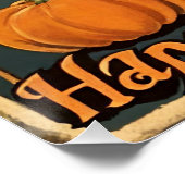 Gelukkig Halloween  Kind en Pompoenen Perfect Poster (Hoek)