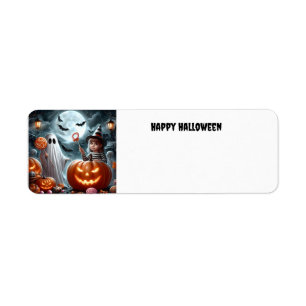 Gelukkig Halloween kind Etiket