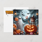 Gelukkig Halloween Kind Feestdagenkaart (Voorkant / Achterkant)