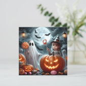 Gelukkig Halloween Kind Feestdagenkaart (Staand voorkant)