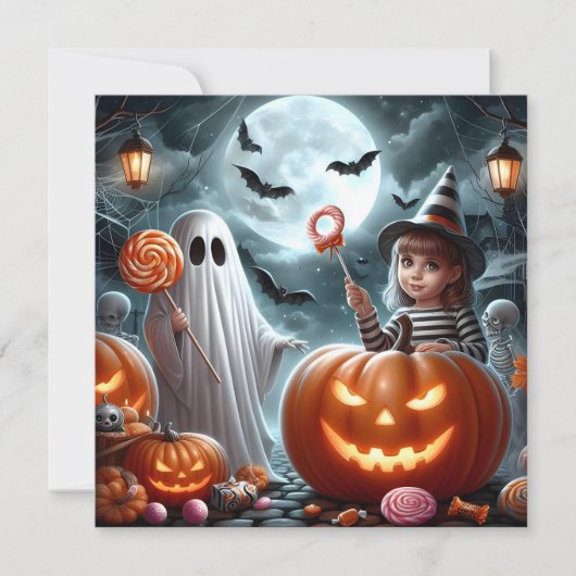 Gelukkig Halloween Kind Feestdagenkaart (Voorkant)