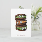 Gelukkig Halloween-koekje Feestdagenkaart (Staand voorkant)