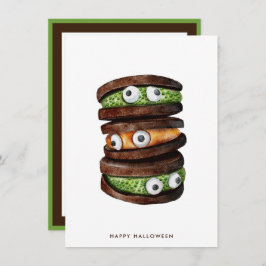 Gelukkig Halloween-koekje Feestdagenkaart