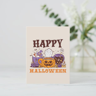 Gelukkig Halloween koffie brouwen Briefkaart