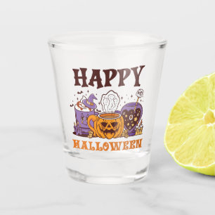 Gelukkig Halloween koffie brouwen Shot Glas