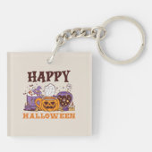Gelukkig Halloween koffie brouwen Sleutelhanger (Achterkant)