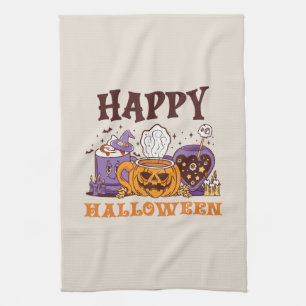Gelukkig Halloween koffie brouwen Theedoek