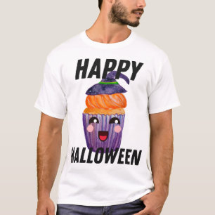 Gelukkig Halloween Kostuum Halloween Cupcake T-shirt