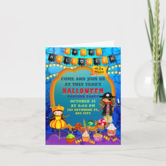 Gelukkig Halloween Kostuum kinderfeest viering (Voorkant)
