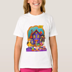 Gelukkig Halloween Kostuum Kinderfeest Viering T-shirt