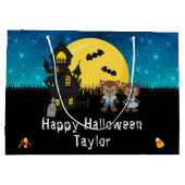 Gelukkig Halloween Kostuum Party Weerwolf Blauw Groot Cadeauzakje (Achterkant)