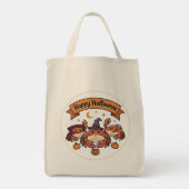 Gelukkig Halloween Krabben Tote Bag (Achterkant)