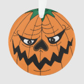 Gelukkig Halloween Kwaad Pompoen Gezicht Ornament (voorkant)