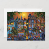 Gelukkig Halloween landschap Feestdagenkaart (Voorkant / Achterkant)