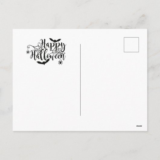 Gelukkig Halloween landschap Feestdagenkaart (Achterkant)