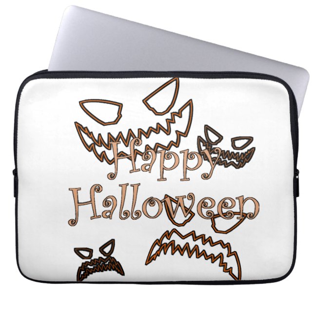 gelukkig Halloween Laptop Sleeve (Voorkant)