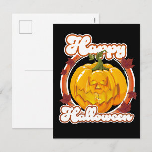 Gelukkig Halloween-logo Feestdagenkaart