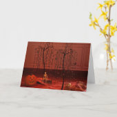 **GELUKKIG HALLOWEEN** MET SPOOKS/POMPOENEN KAART (Gele Bloem)