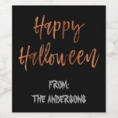 Gelukkig Halloween Modern Halloween Wijnflesje Lab Wijn Etiket (Enkel label)