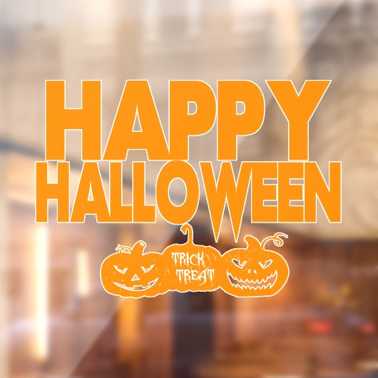 Gelukkig Halloween Moderne Pompoenen Raamsticker (Vel 2)