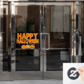 Gelukkig Halloween Moderne Pompoenen Raamsticker (Kantoordeur)