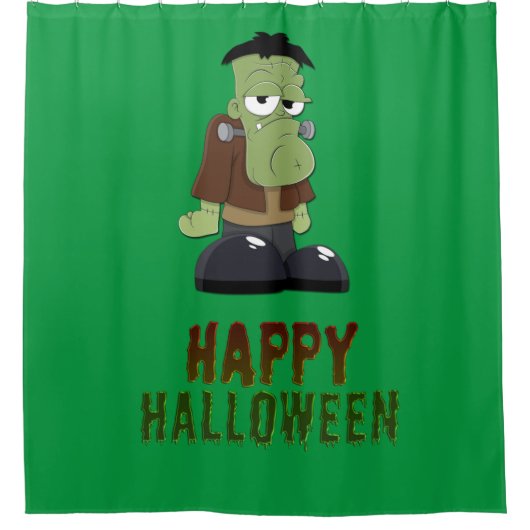 Gelukkig Halloween Monster Douchegordijn (Voorkant)