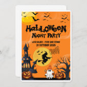 Gelukkig Halloween nachtfeest Kaart (Voorkant / Achterkant)