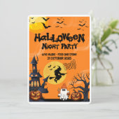 Gelukkig Halloween nachtfeest Kaart (Staand voorkant)