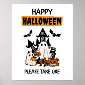 Gelukkig Halloween "neem alsjeblieft een" Snoep ve Poster (Voorkant)
