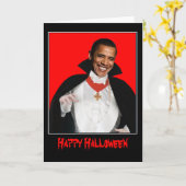 Gelukkig Halloween Obama Kaart (Gele Bloem)