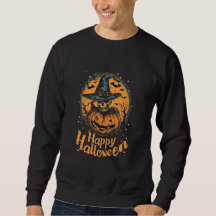 Gelukkig Halloween-ontwerp op een zwarte
