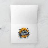 Gelukkig Halloween opgevouwen kerstkaart Feestdagen Kaart (Binnen)