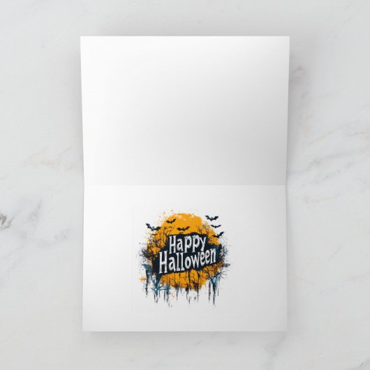 Gelukkig Halloween opgevouwen kerstkaart Feestdagen Kaart (Binnen)