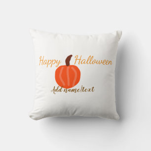 Gelukkig Halloween oranje pompoen herfst oranje br Kussen