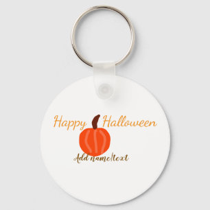 Gelukkig Halloween oranje pompoen herfst oranje br Sleutelhanger