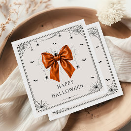 Gelukkig Halloween Oranje Strik Servet