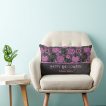 Gelukkig Halloween Paarse Pompoen Familie Naam