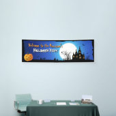 Gelukkig Halloween Party Blauw Moonlight Enge Nach Spandoek (Beurs)