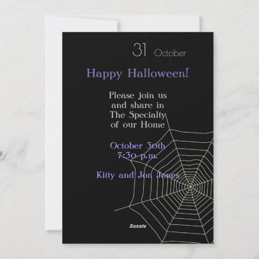 Gelukkig Halloween Party "Treat or Trick" Magisch Feestdagenkaart (Achterkant)