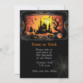 Gelukkig Halloween Party "Treat or Trick" Magisch Kaart (Voorkant)