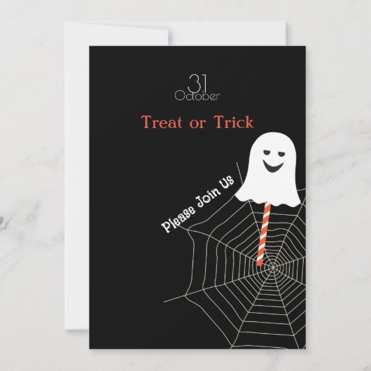 Gelukkig Halloween Party "Treat or Trick" Magisch Kaart (Achterkant)