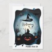 Gelukkig Halloween Party "Treat or Trick" Magisch Kaart (Voorkant)