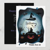 Gelukkig Halloween Party "Treat or Trick" Magisch Kaart (Voorkant / Achterkant)