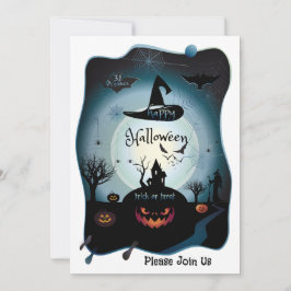 Gelukkig Halloween Party "Treat or Trick" Magisch Kaart