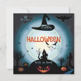 Gelukkig Halloween Party "Treat or Trick" Magisch Kaart