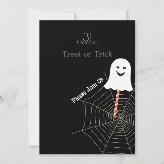 Gelukkig Halloween Party "Treat or Trick" Magisch Kaart (Achterkant)