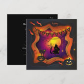 Gelukkig Halloween Party "Treat or Trick" Magisch Kaart (Voorkant / Achterkant)